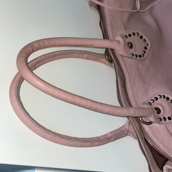 Viola Castellani Pink Fringe Italian Leather Shoulder Bag - Picture 9 of 12